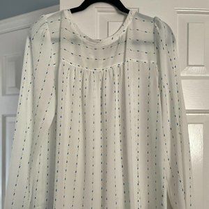 Loft Outlet Women's Flowy White Blouse | Women's Medium